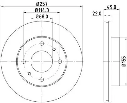 ND2018K Диск гальмівний передній Nissan Primera 1.6, 2.0 (96-00) (ND2018K) NISSHINBO NISSHINBO підбір по vin на Brocar