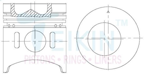 43168A050 Поршні ремонт (+0.50мм) (к-кт на двигун) Alfin Mitsubishi 4D31 Canter 3.3L TEIKIN підбір по vin на Brocar