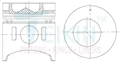 43168A050 Поршні ремонт (+0.50мм) (к-кт на двигун) Alfin Mitsubishi 4D31 Canter 3.3L TEIKIN підбір по vin на Brocar