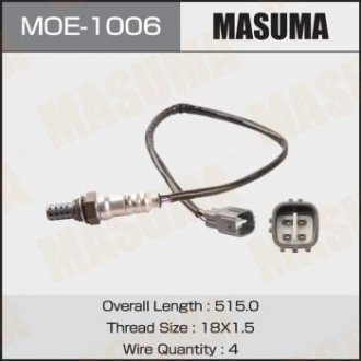 MOE1006 Датчик кислорода (лямбда-зонд) Toyota Highlander (00-07) (MOE1006) MASUMA MASUMA підбір по vin на Brocar