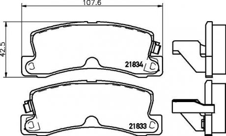 NP1011 Колодки тормозные дисковые задние Lexus ES 3.0 (96-01) (NP1011) NISSHINBO NISSHINBO підбір по vin на Brocar