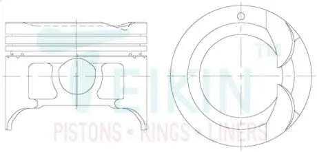 45656050 Поршні двигуна +0.50mm, к-кт на двигун Suzuki M13A Jimny,Liana,Swift TEIKIN підбір по vin на Brocar