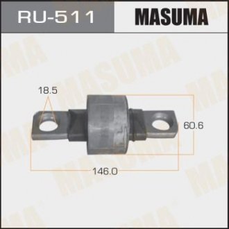 RU511 Сайлентблок заднего продольного рычага Mazda 6 (02-07) (RU511) MASUMA MASUMA підбір по vin на Brocar