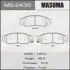 MS2435 Колодка тормозная передняя Mitsubishi Lancer (00-08) (MS2435) MASUMA MASUMA підбір по vin на Brocar