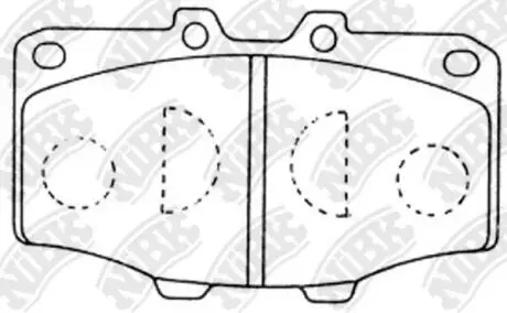 PN1086 Колодки гальмівні передні Toyota 4 Runner, Land Cruiser 70, Hilux NiBK підбір по vin на Brocar