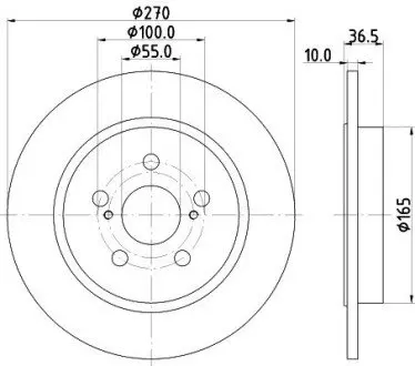 ND1133K Диск тормозной задний Corolla (E15,E18) (06-) (ND1133K) NISSHINBO NISSHINBO подбор по vin на Brocar