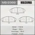 MS2389 Колодка гальмівна передня Nissan X-Trail (00-07) (MS2389) MASUMA MASUMA підбір по vin на Brocar