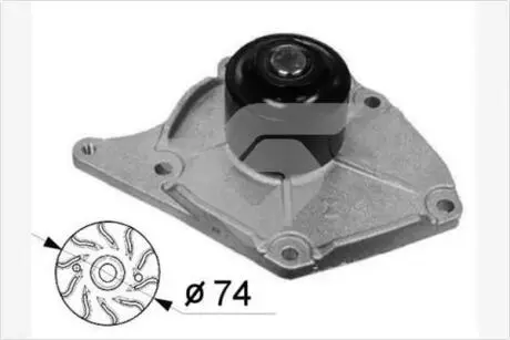WP63 Насос водяний Renault Clio II, Kangoo I 1.5dCi (WP63) Hutchinson HUTCHINSON підбір по vin на Brocar