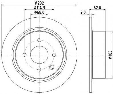 ND2046K Диск тормозной задний Nissan Tiida 1.6 (05-) (ND2046K) NISSHINBO NISSHINBO підбір по vin на Brocar