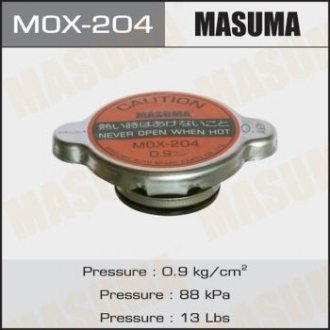 MOX204 Кришка радіатора Mitsubishi/ Toyota 0.9 bar (MOX204) MASUMA MASUMA підбір по vin на Brocar