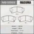 MS5563 Колодка гальмівна передня Mazda 6 (07-12) (MS5563) MASUMA MASUMA підбір по vin на Brocar