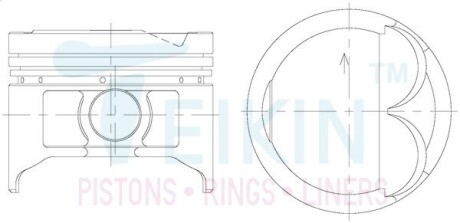 46258100 Поршні ремонт (+1.00мм) (к-кт на мотор) Toyota 5E-FE TEIKIN підбір по vin на Brocar