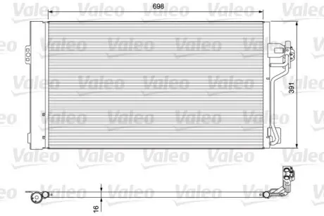 814391 Радіатор кондиціонера MB Vito (W639) 2.2CDI 03-08 VALEO підбір по vin на Brocar