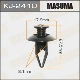 KJ2410 Кліпса (кратно 50) (KJ-2410) MASUMA MASUMA підбір по vin на Brocar
