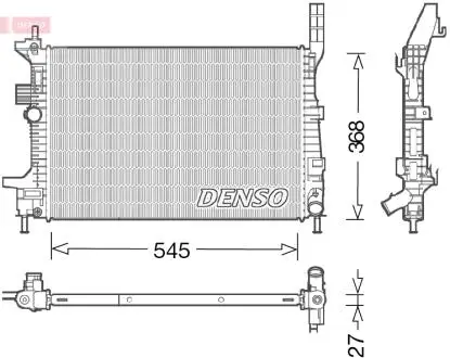 DRM10029 Радіатор двигуна, головний DENSO підбір по vin на Brocar