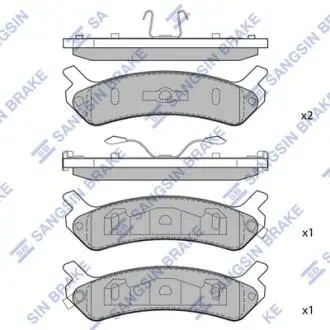 SP1058 Колодка торм. HYUNDAI SONATA 1.8, 2.0, 2.4, 3.0 85-93 задн. (пр-во SangSin) Hi-Q (SANGSIN) подбор по vin на Brocar