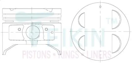 46620050 Поршень TEIKIN подбор по vin на Brocar