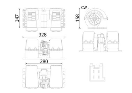 AB38000S Вентилятор салона MAHLE / KNECHT підбір по vin на Brocar