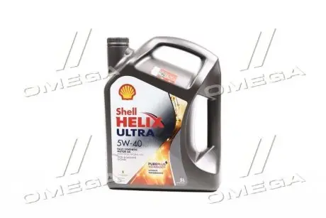 550052838 Олива моторна SHELL Helix Ultra SAE 5W-40 SN/CF (Каністра 5л) SHELL підбір по vin на Brocar