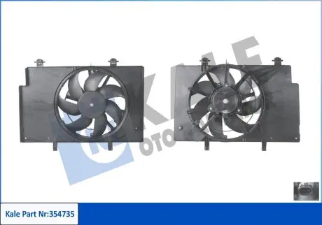 354735 Вентилятор радиатора B-Max,Fiesta VI 1.25/1.6 08- KALE OTO RADYATOR підбір по vin на Brocar