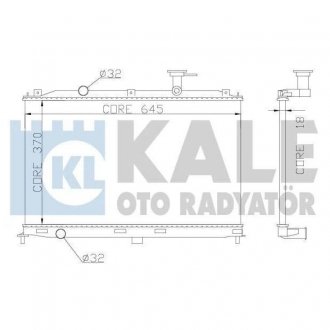 358000 Радиатор охлаждения Accent 1.4/1.6 (06-) МКПП/АКПП (358000) KALE OTO RADYATOR KALE OTO RADYATOR підбір по vin на Brocar