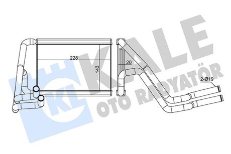 347340 HYUNDAI Радиатор отопления ix35,Kia Sportage 10- KALE OTO RADYATOR подбор по vin на Brocar