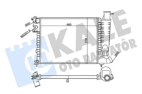 351815 Радиатор охлаждения Xsara,ZX 1.4/1.6 KALE OTO RADYATOR підбір по vin на Brocar