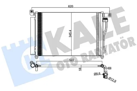 391400 Радіатор кондиціонера Hyundai Accent III (05-10) 1.5 CRDi (391400) KALE OTO RADYATOR KALE OTO RADYATOR підбір по vin на Brocar