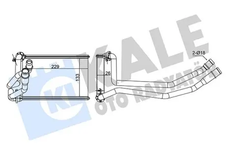 351685 Радиатор отопления Megane II 05- KALE OTO RADYATOR підбір по vin на Brocar