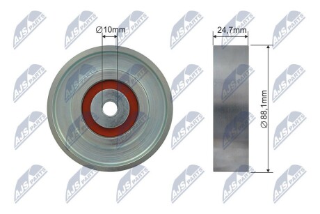RNKTY040 РОЛИК РУЧЕЙКОВОГО РЕМНЯ NTY підбір по vin на Brocar