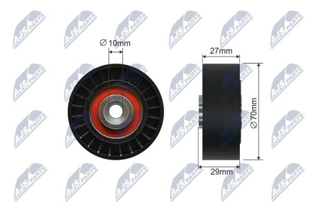 RNKPE005 РОЛИК РУЧЕЙКОВОГО РЕМНЯ NTY підбір по vin на Brocar
