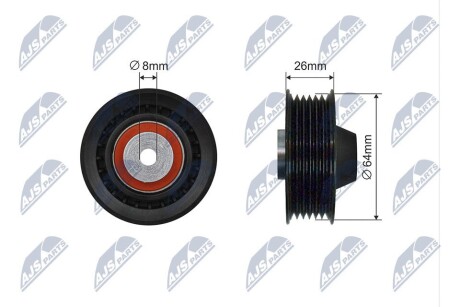 RNKME066 Ролик ручейкового ременя NTY підбір по vin на Brocar