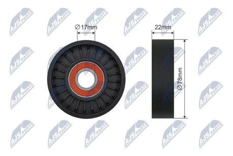 RNKKA012 РОЛИК РУЧЕЙКОВОГО РЕМНЯ NTY підбір по vin на Brocar