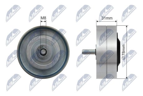 RNKAU082 РОЛИК РУЧЕЙКОВОГО РЕМНЯ NTY підбір по vin на Brocar