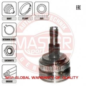 303882SETMS Шрус зовн. 24z/27z/57mm; ABS:48 MB W168 A170 1.4-1.9 07.97-07 MASTER SPORT подбор по vin на Brocar