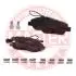 13046038462NSETMS Гальмівні колодки передні з датчиком Fiat Stilo 1.2 16V MASTER SPORT підбір по vin на Brocar