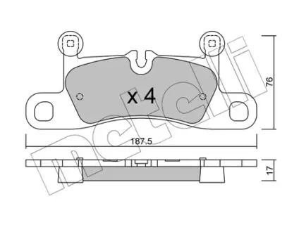 2209580 Колодки тормозные (задние) VW Touareg/Porsche Cayenne 10- METELLI підбір по vin на Brocar
