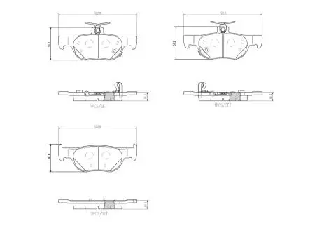 P49064 Колодки гальмівні (задні) Mazda 3 IV 18-/CX-30 19-/MX-30 20- BREMBO підбір по vin на Brocar