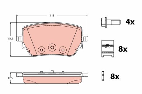 GDB2331 KLOCKI HAM. DB T. C118/X118/H247/X247/W177/W247 1,3-2,0 18- TRW подбор по vin на Brocar