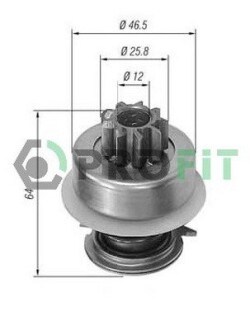 19108014 Привід з механізмом вільного ходу, стартер PROFIT підбір по vin на Brocar