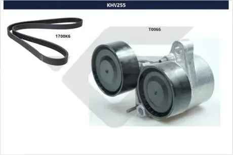 KHV255 Ремінь клиновий к-т HUTCHINSON підбір по vin на Brocar