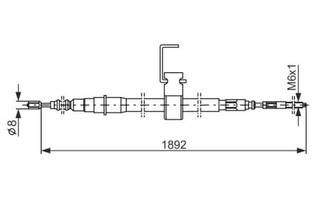 1987482106 Трос, стояночная тормозная система BOSCH подбор по vin на Brocar