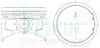 43217050 Поршні ремонт (+0.50мм) (к-кт на двигун) Mitsubishi 4G15 12V Colt, Lancer TEIKIN підбір по vin на Brocar