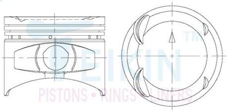 43231STD Поршні стандарт (STD) (к-кт на двигун) Mitsubishi 4G63D TEIKIN підбір по vin на Brocar