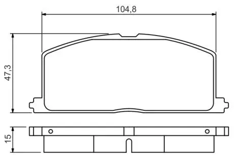 0986495234 Тормозные колодки дисковые TOYOTA Celica/Corolla/Corona/Camri/Starlet \&#039;\&#039;F\&#039;\&#039;83-03 PR2 BOSCH підбір по vin на Brocar