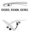 EX252 Щетка стеклоочистителя каркасная задняя 250mm (10\&#039;\&#039;) ExactFit Rear (EX252) TRICO Trico підбір по vin на Brocar