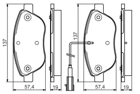 0986495086 Гальмівні колодки дискові FIAT Doblo/Idea/Multipla &quot;F &quot;99&gt;&gt; PR2 BOSCH підбір по vin на Brocar