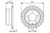 0986479A61 Гальмівний диск TOYOTA Land Cruiser J6/J7/J10 \&#039;\&#039;R \&#039;\&#039;98-07 BOSCH підбір по vin на Brocar