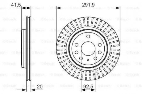 0986479950 Гальмівний диск FIAT/OPEL/SAAB Croma/Signum/Vectra/9-3 \'\'R BOSCH підбір по vin на Brocar