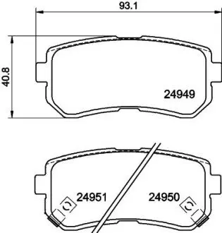 NP6117 Гальмівні колодки HYUNDAI//KIA i20 \'\'R \'\'05>> NISSHINBO підбір по vin на Brocar